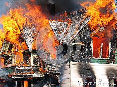 Dangerous Fire Stock Photo