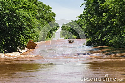 Dangerous flooding after midwestern storms Editorial Stock Photo