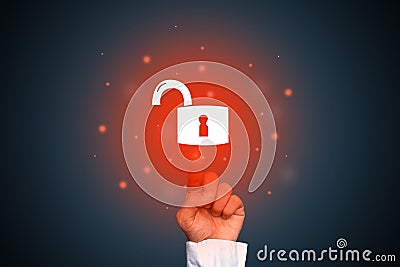 dangerous hacker in the cyberworld, many source can be stealed easily in the internet world Stock Photo