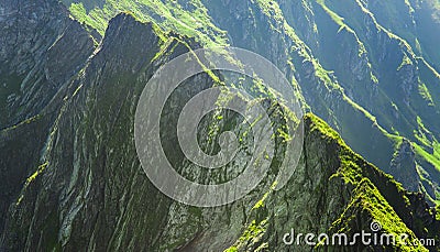 Dangerous mountain crest and peak Stock Photo