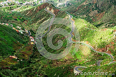 Dangerous Mountain Road Stock Photo