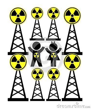 Dangerous Radiation Exposure Stock Photo