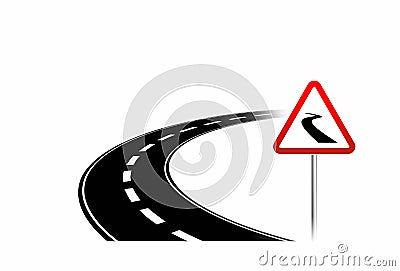 Dangerous road Cartoon Illustration
