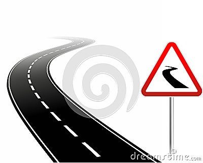 Dangerous road Cartoon Illustration