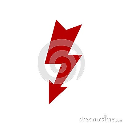 Dangerous sign. Thunder and bolt lighting flash icon. Electric thunderbolt, lightning bolt icon â€“ vector Vector Illustration