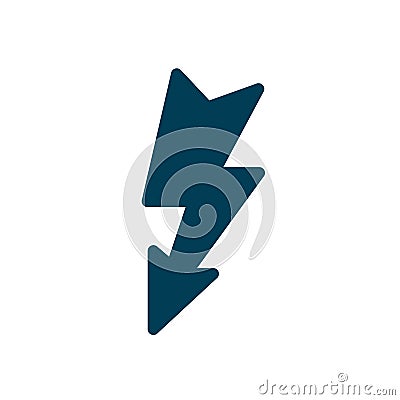 Dangerous sign. Thunder and bolt lighting flash icon. Electric thunderbolt, lightning bolt icon â€“ vector Stock Photo