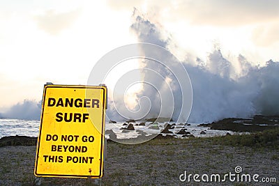 Dangerous Surf Stock Photo