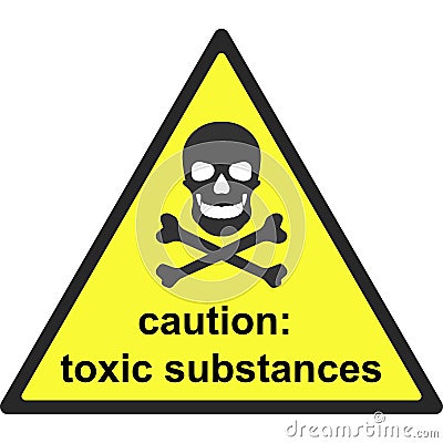 Dangerous toxic substances. The symbol of a poisonous weapon. Vector Illustration