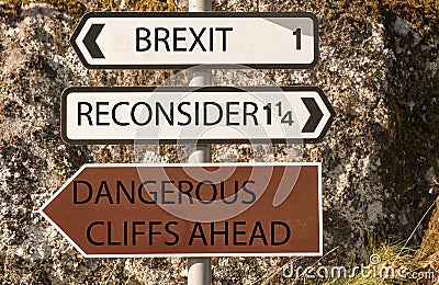 Dangers of BREXIT Stock Photo