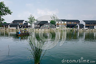 Dangkou landscape, ancient town of Wuxi, Jiangsu Province, China Editorial Stock Photo