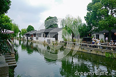 Dangkou landscape, ancient town of Wuxi, Jiangsu Province, China Editorial Stock Photo