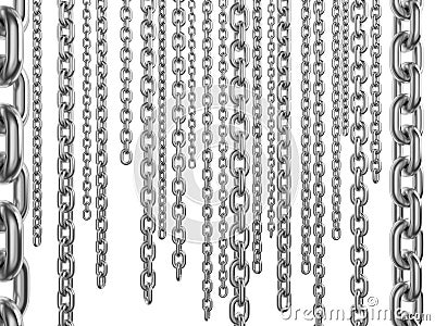 Dangling chains. Stock Photo