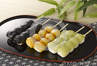 Dango:Japanese dumpling Stock Photo