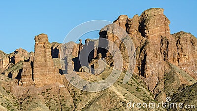 Heroic magical ice ditch Danxia Stock Photo