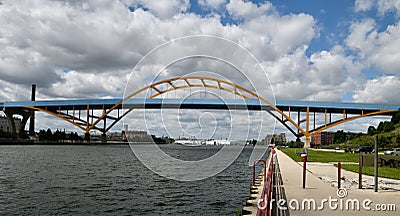 Daniel Hoan Memorial Bridge Editorial Stock Photo