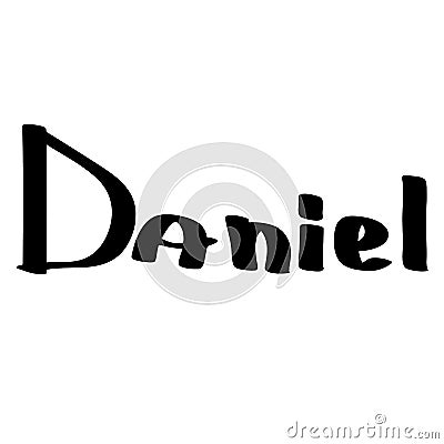Daniel male name street art design. Graffiti tag Daniel. Vector art. Vector Illustration