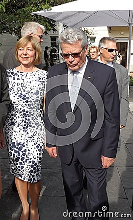 Daniela Schadt, Joachim Gauck Editorial Stock Photo