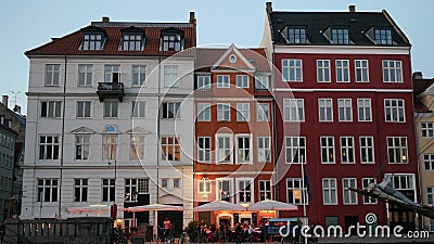 Danish apartments with unique roofs Stock Photo