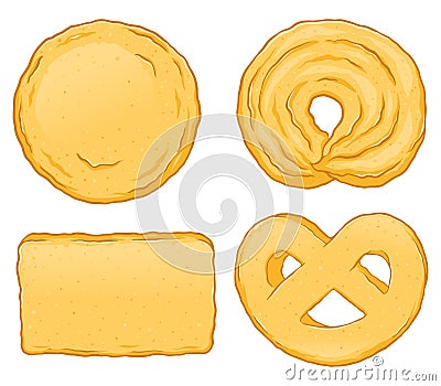 Danish Butter Cookies Illustration Vector Illustration