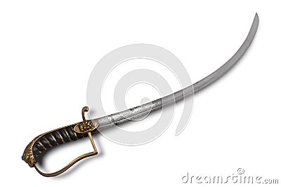 Danish cavalry officer sabre (saber). Stock Photo