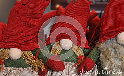 Danish christm elfs on sale in Copenhagen Denmark Stock Photo