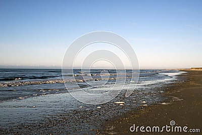 Danish coastline sky blue Stock Photo
