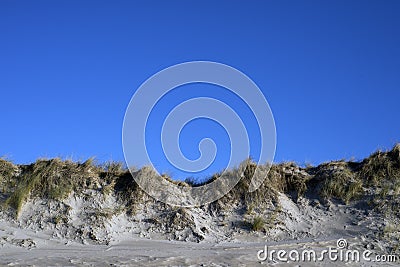 Danish dunes sky blue Stock Photo