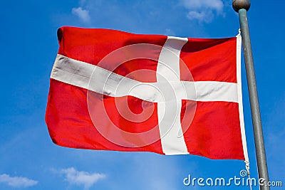 Danish Flag Stock Photo