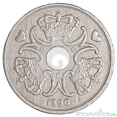 Danish krone coin Stock Photo