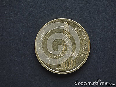 20 Danish Krone (DKK) coin Stock Photo