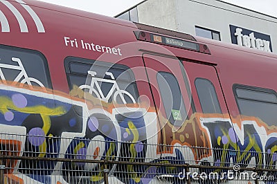 DANISH LOCAL TRAIN Editorial Stock Photo