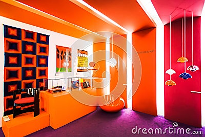 Danish Museum of Art & Design with works of famous designers Editorial Stock Photo
