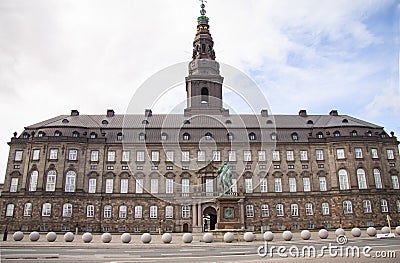 The Danish Parliament - Christiansborg Palace in Copenhagen Editorial Stock Photo