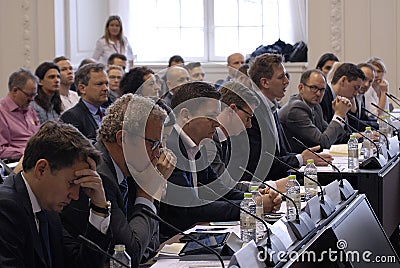 DANISH PARLIAMENTRY HEARING ON PANAMA PAPERS LEAK Editorial Stock Photo