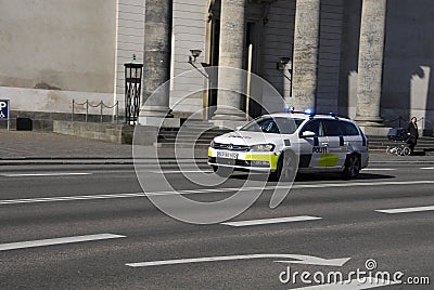 DANISH POLICE AUTO Editorial Stock Photo