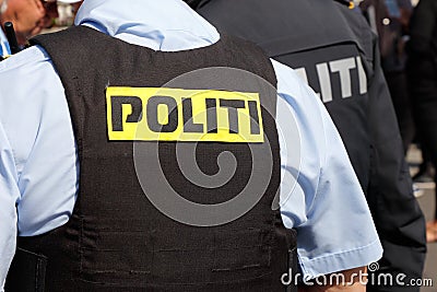 Danish police. Editorial Stock Photo