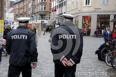 DANISH POLICE DANSK POLITI Editorial Stock Photo