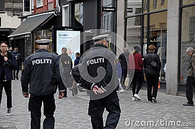 DANISH POLICE DANSK POLITI Editorial Stock Photo