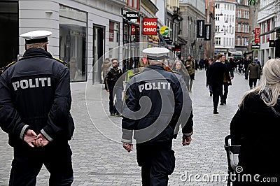 DANISH POLICE DANSK POLITI Editorial Stock Photo