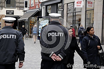 DANISH POLICE DANSK POLITI Editorial Stock Photo