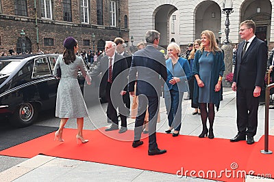 Danish Royal familiy arrives at Christiansborg Copenhagen Editorial Stock Photo