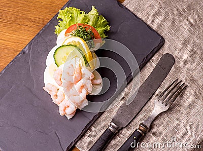 Danish specialties and national dishes, high-quality open sandwich Stock Photo