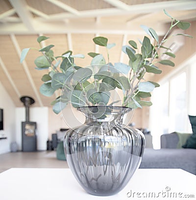 The Danish summer house interior Stock Photo