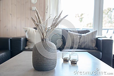 The Danish summer house interior Stock Photo