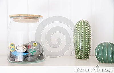 The Danish summer house interior Stock Photo