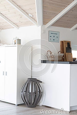 The Danish summer house interior Stock Photo