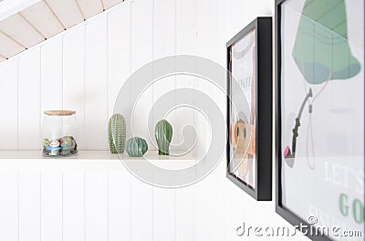 The Danish summer house interior Stock Photo