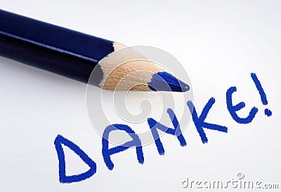 Danke word Stock Photo