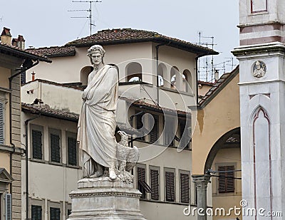 Dante statue in Florence, Italy Stock Photo