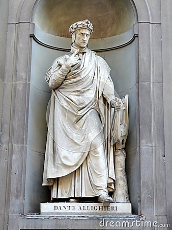Dante Statue Stock Photo
